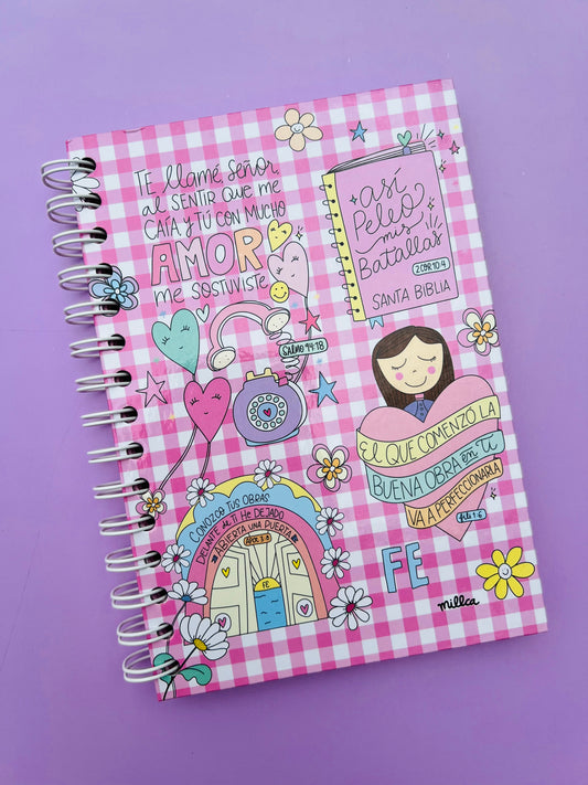 CUADERNO DEVOCIONAL FE PINK
